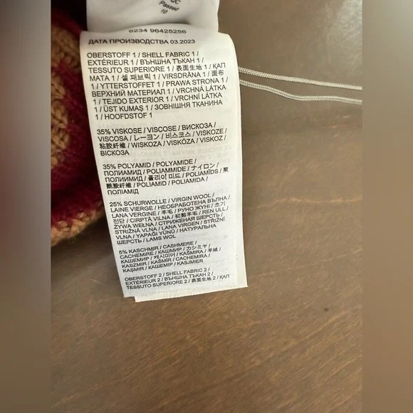 NWT • Bogner Balaclava Torie Hood Cashmere Wool Blend Patterned •OS - Picture 5 of 5